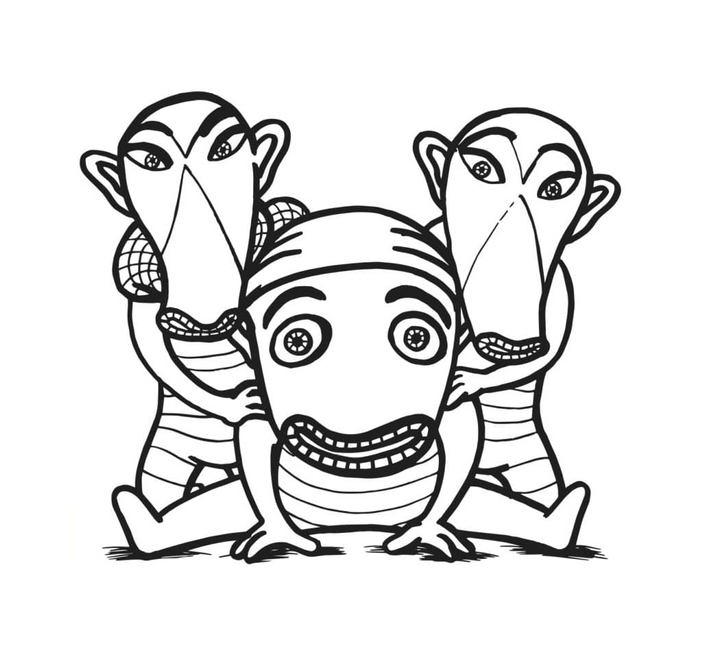 Lichožrouti zdarma tisknutelní omalovánka