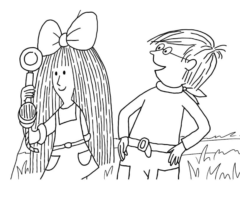 Mácha a Šebestová obrázek zdarma omalovánka