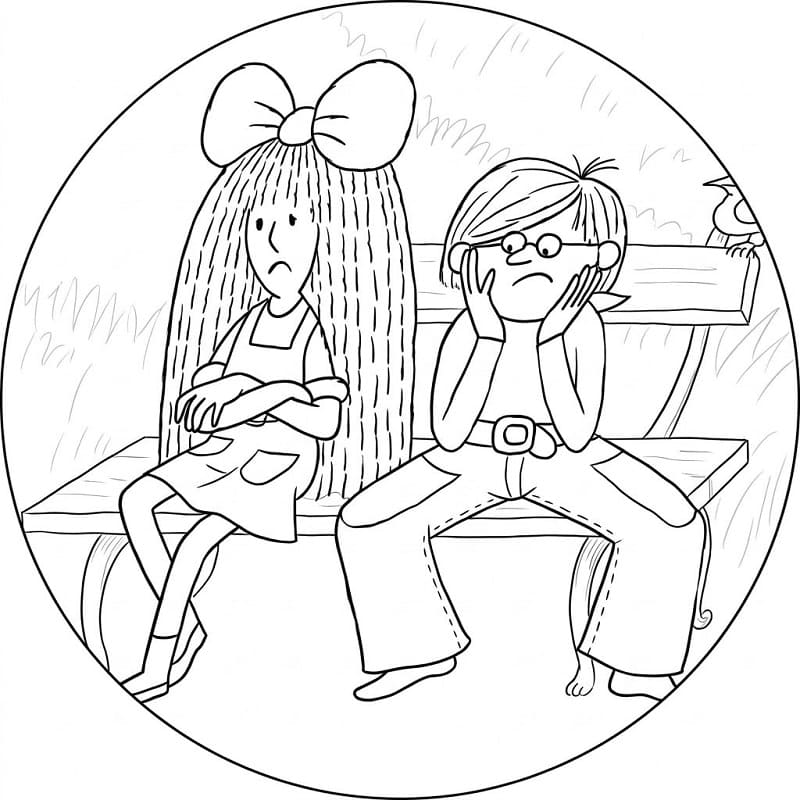 Mácha a Šebestová tisknutelný obrázek omalovánka