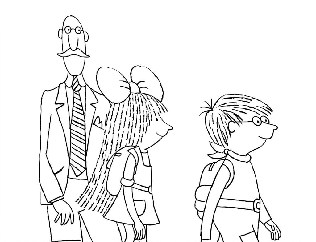 Mácha a Šebestová tisknutelný pro děti omalovánka