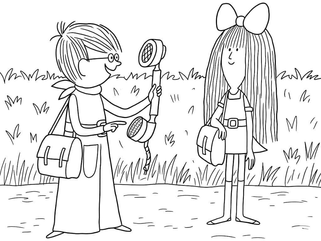 Mácha a Šebestová zdarma pro děti omalovánka