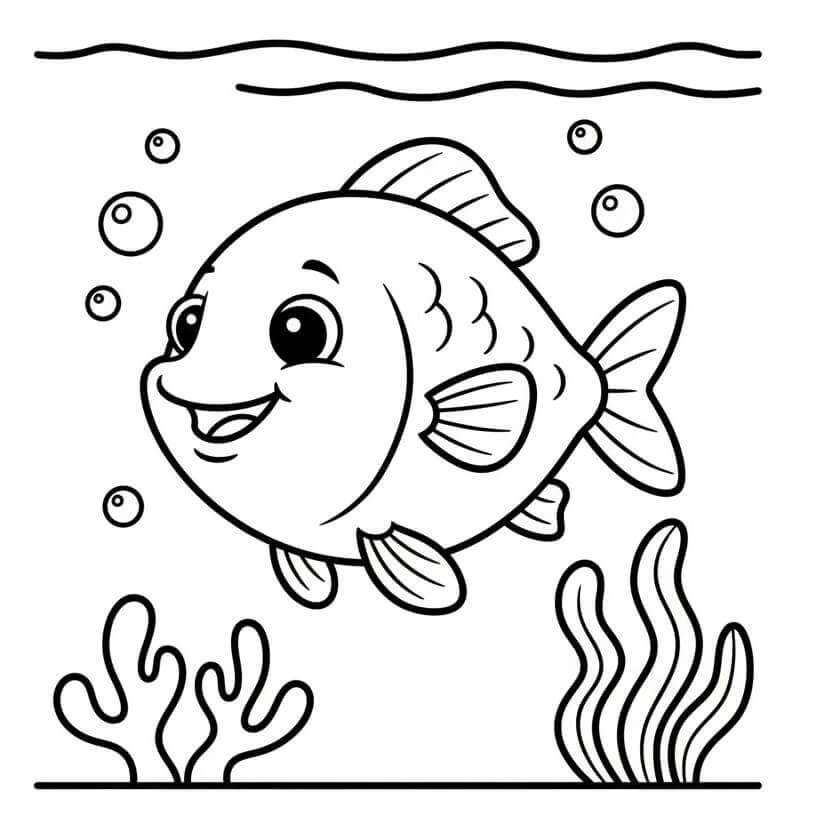 Malá Sladká Rybička omalovánka