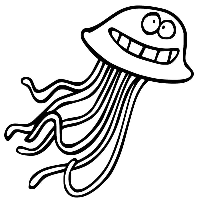 Medúza pro 3leté Děti omalovánka