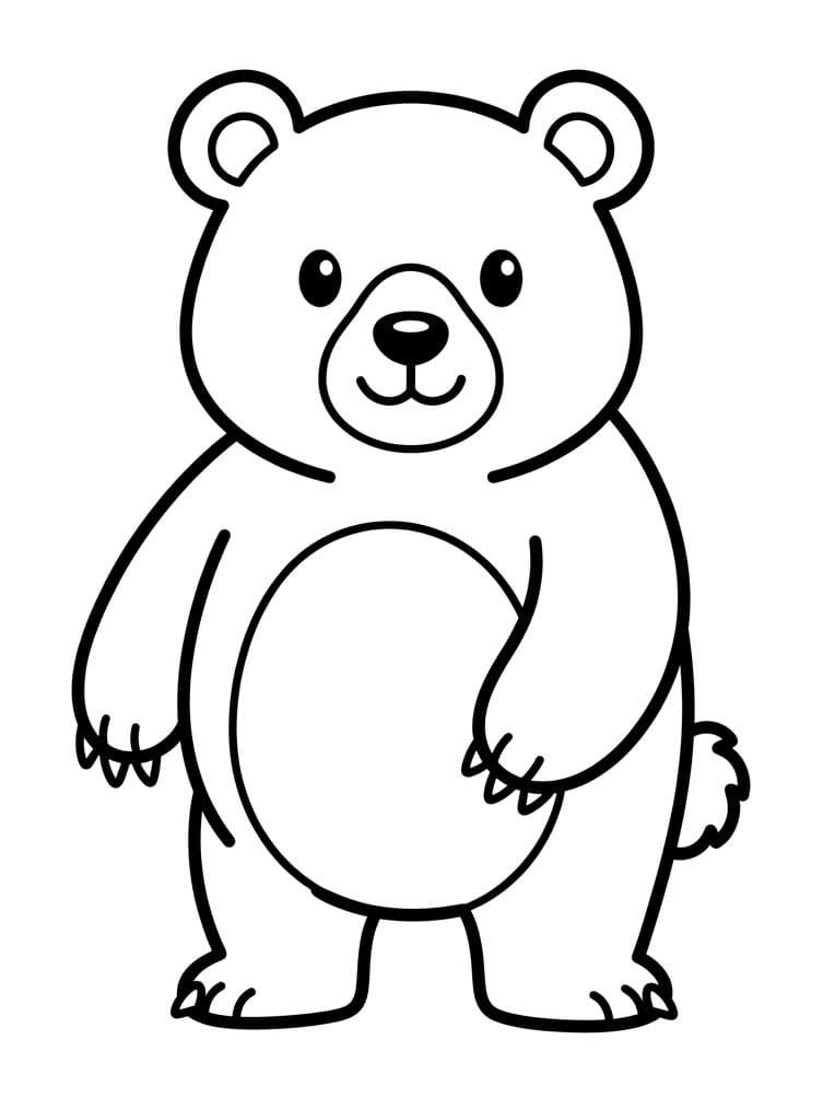 Medvěd Jednoduchý omalovánka