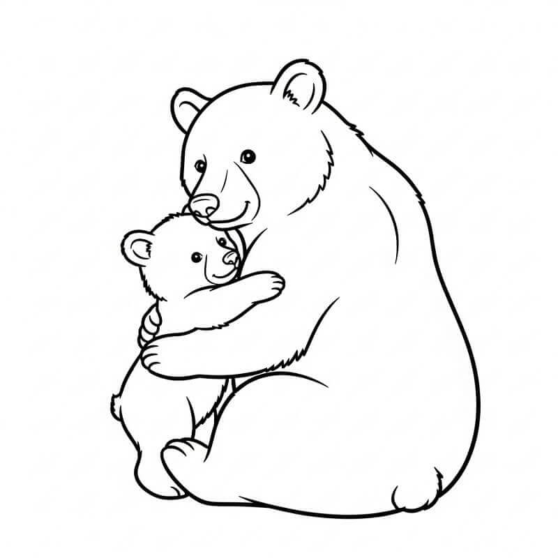 Medvěd k tisku omalovánka