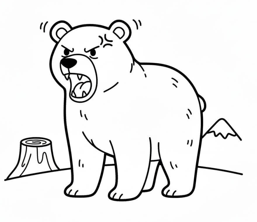 Medvěd zdarma omalovánka