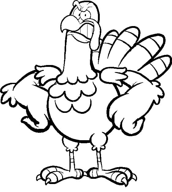 Naštvaný Krocan omalovánka