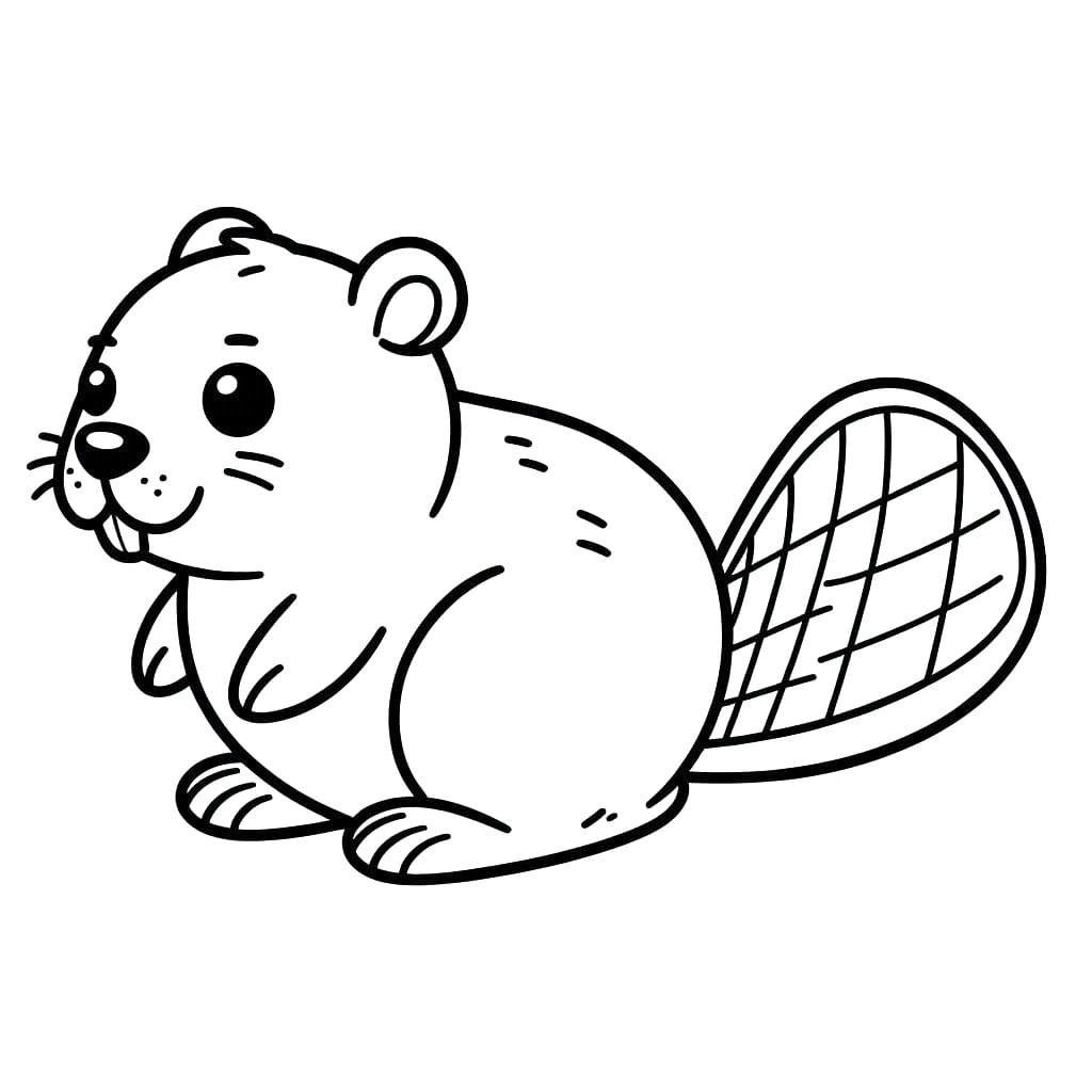 Nesmírně Roztomilý Bobr omalovánka