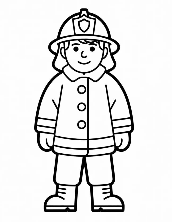 Obrázek Hasiče omalovánka