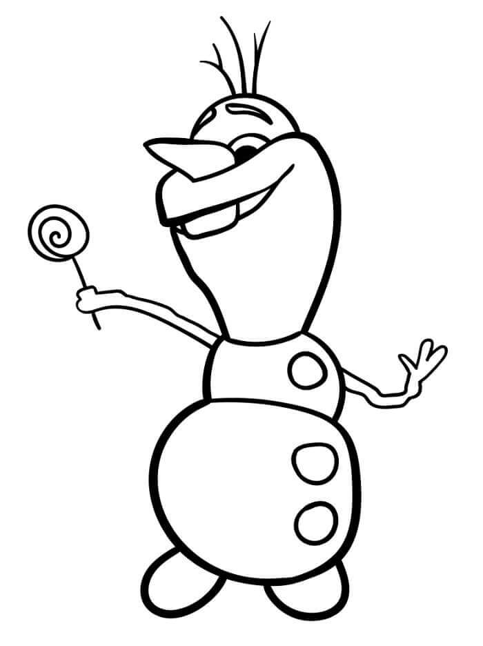 Obrázek Olafa omalovánka