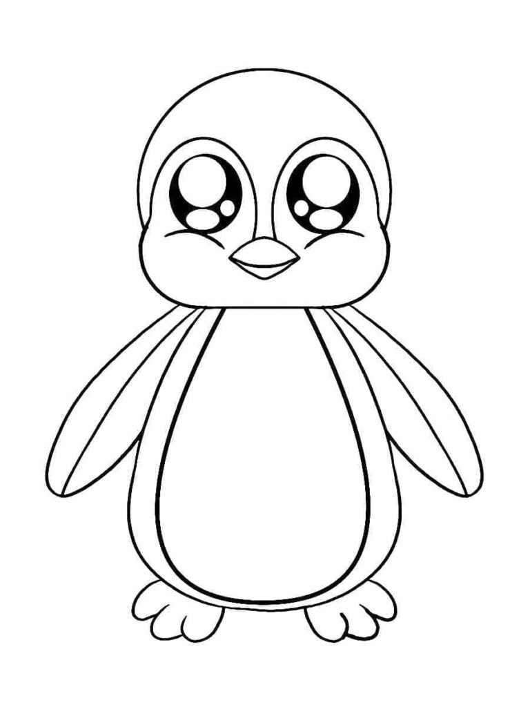 Omalovánka Obrázek Tučňáka