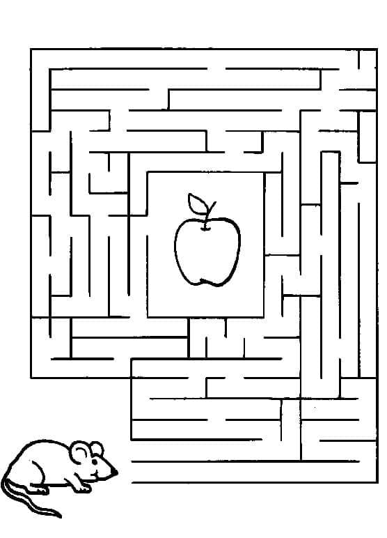 Obrázek bludiště omalovánka
