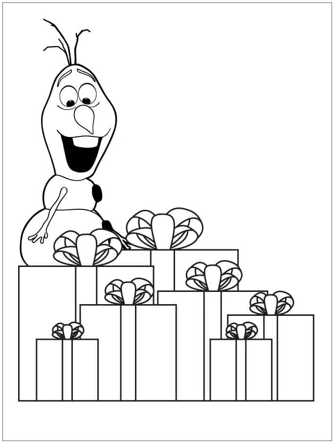 Olaf k tisku omalovánka