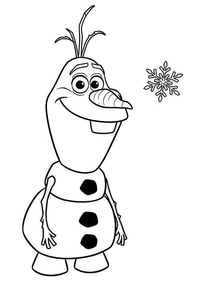 Olaf obrázek zdarma omalovánka