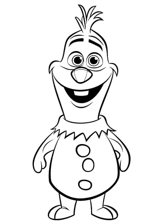 Olaf pro děti 2 roky omalovánka