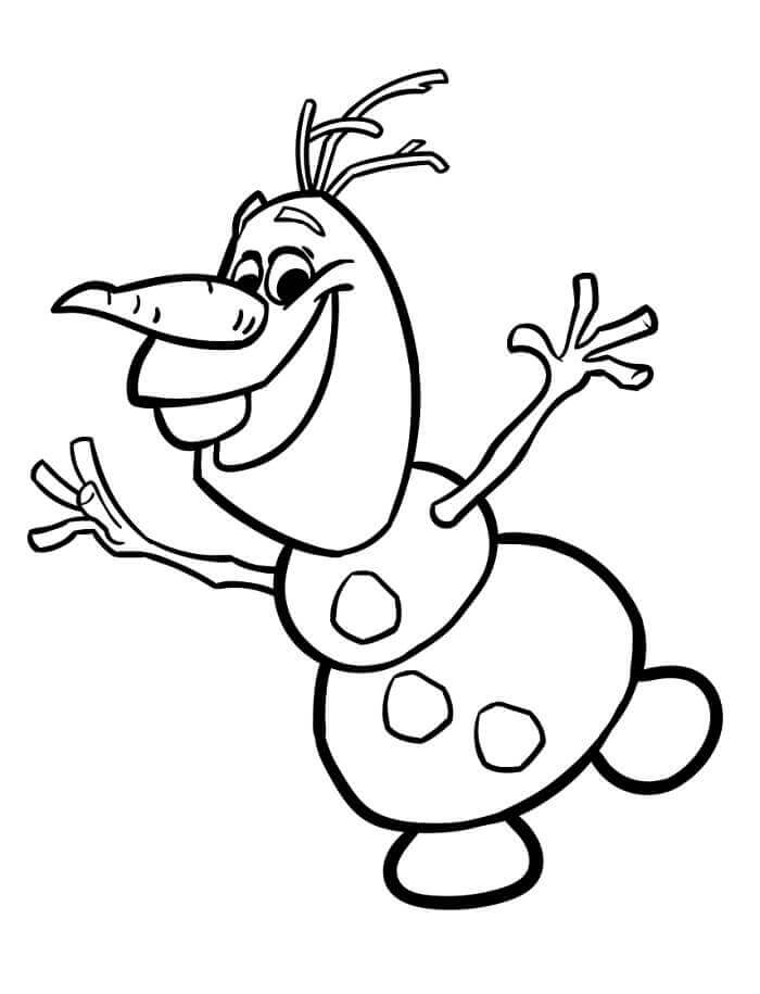 Olaf pro děti 3 roky omalovánka