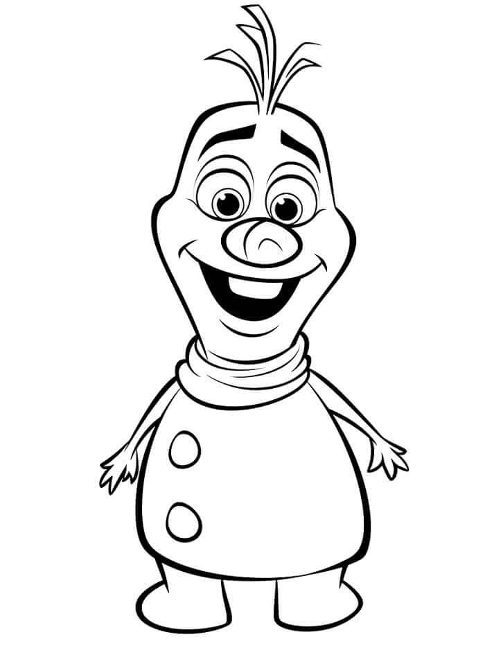 Olaf pro děti 4 roky omalovánka