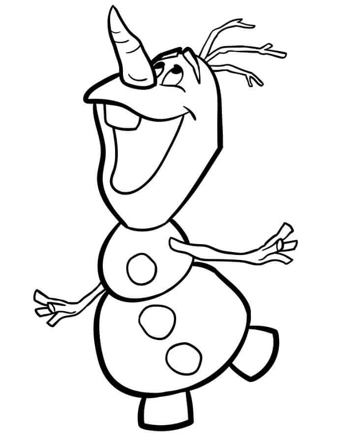 Olaf tisknutelný obrázek omalovánka