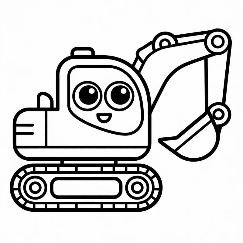 Pěkný Bagr omalovánka