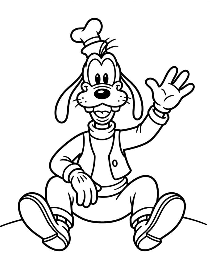 Pěkný Goofy omalovánka