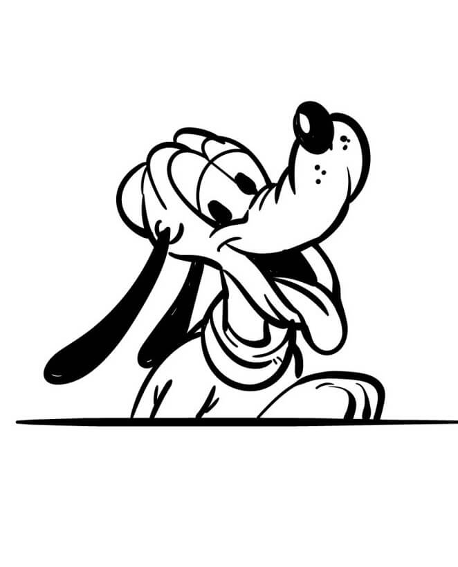 Pěkný Pluto omalovánka