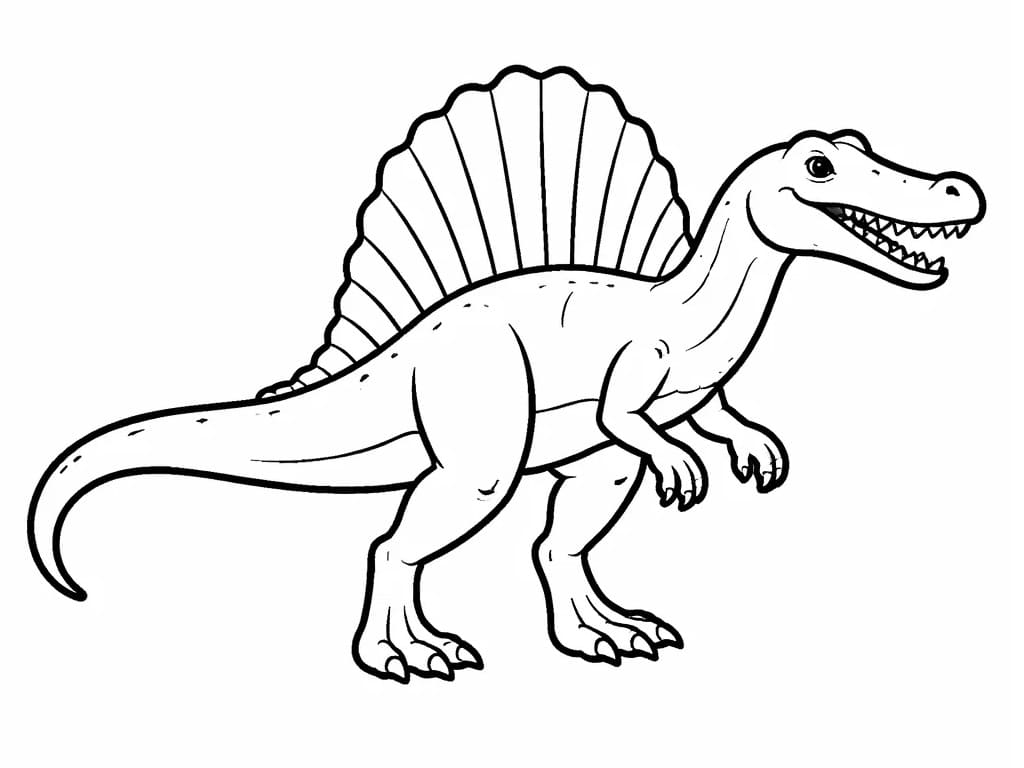 Pěkný Spinosaurus omalovánka