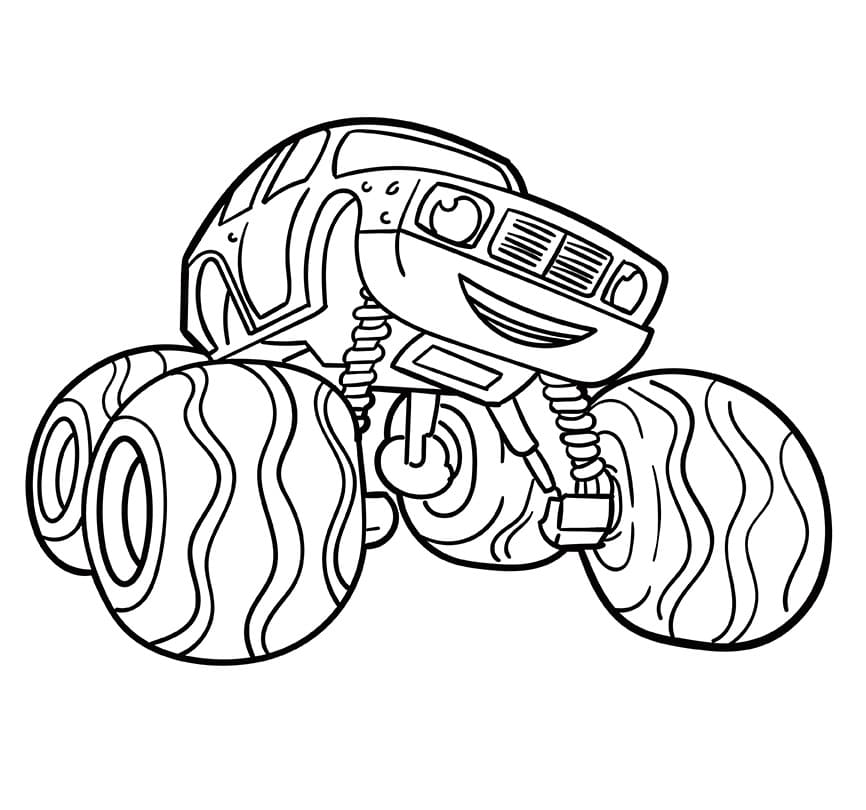 Plamínek a čtyřkoláci pro děti omalovánka