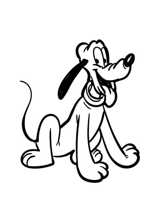 Pluto Pes omalovánka