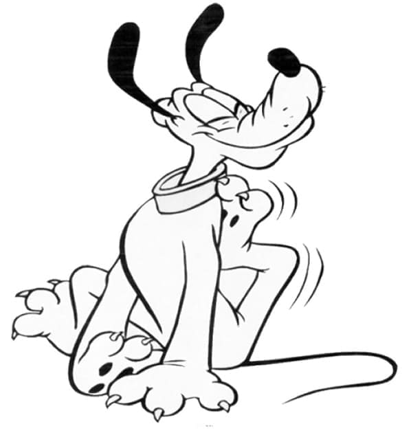 Pluto tisknutelný obrázek omalovánka