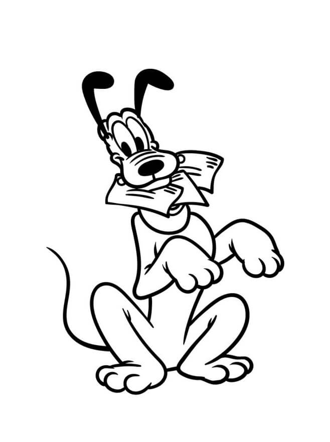 Pluto v Disney omalovánka