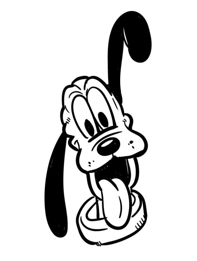 Pluto z Disney omalovánka