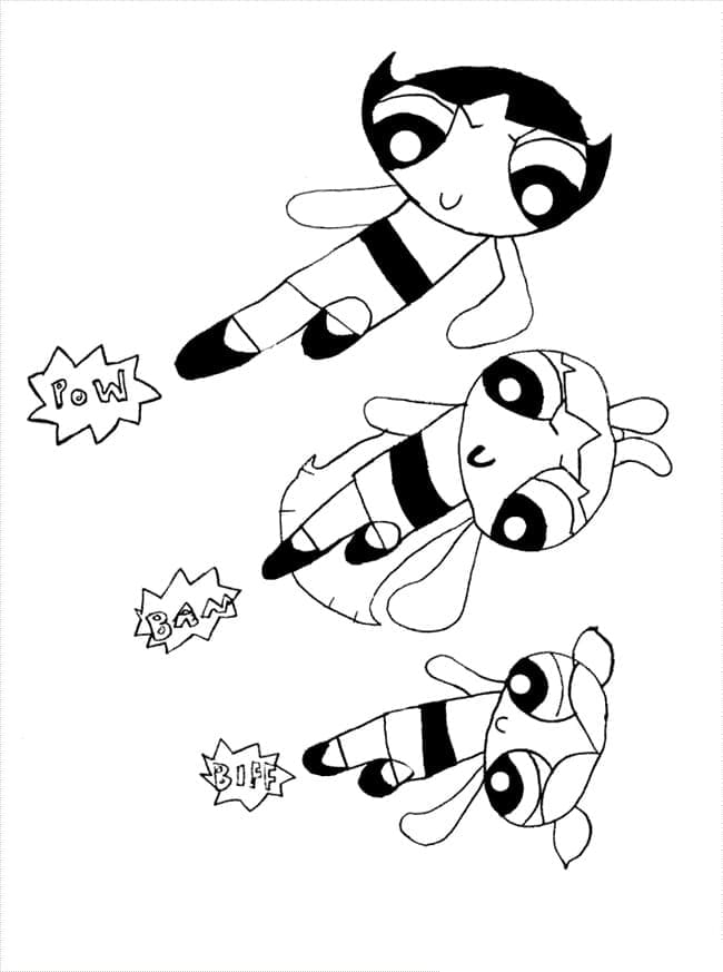 Powerpuff Girls k tisku omalovánka