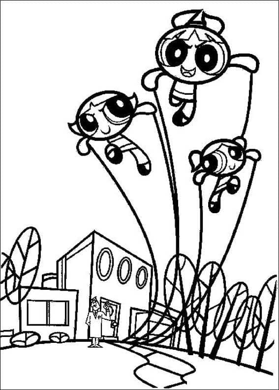 Powerpuff Girls zdarma omalovánka