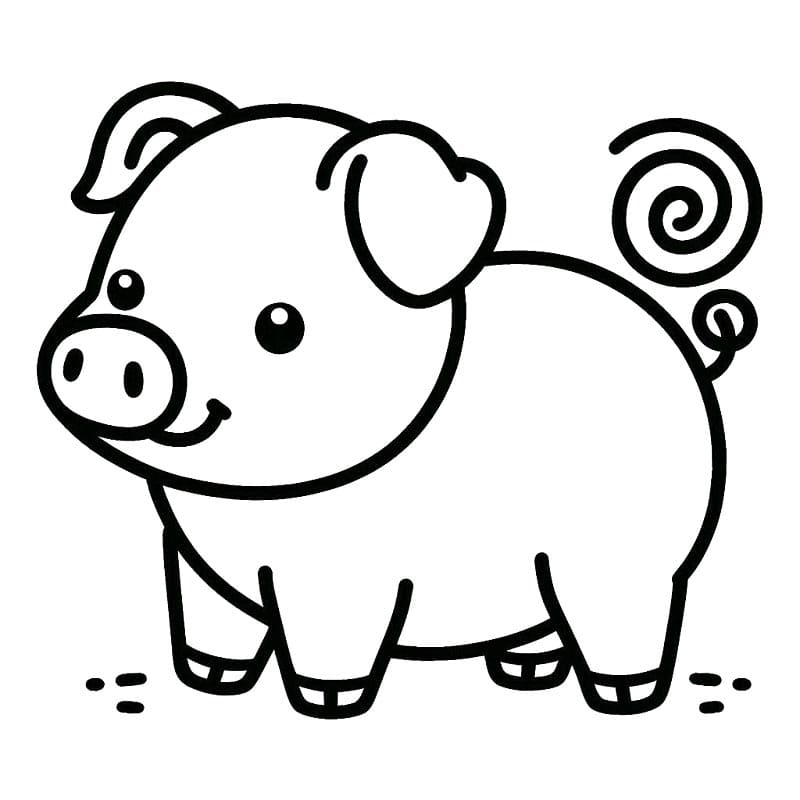 Prasátko Bez Poplatku omalovánka