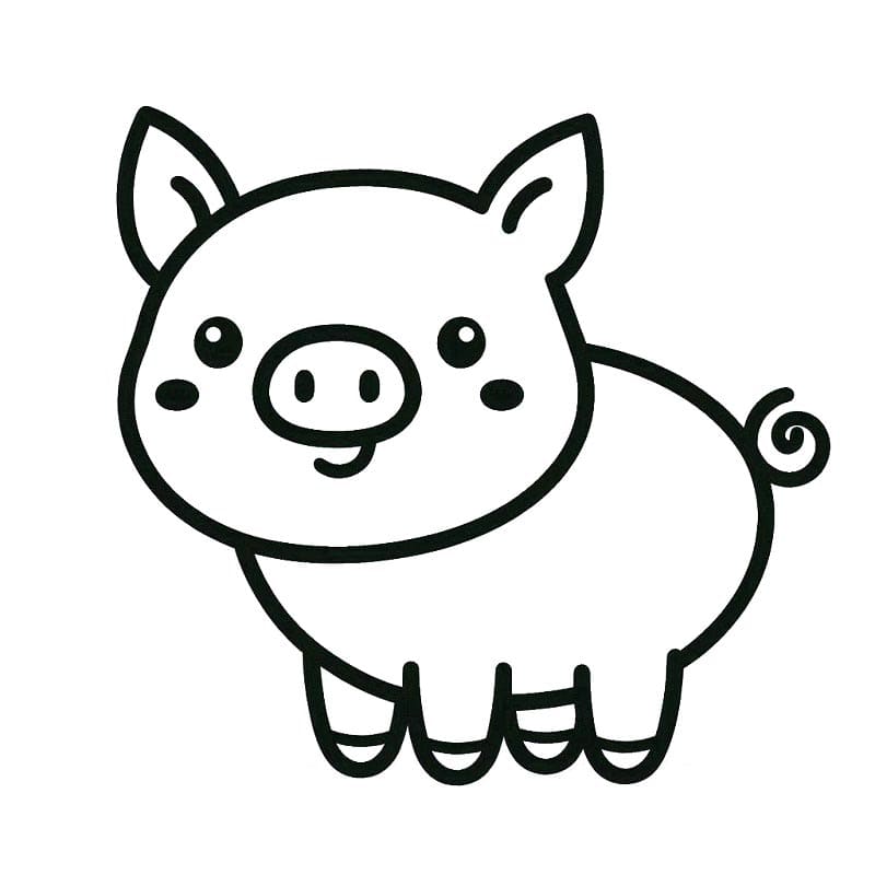 Prasátko k Tisku omalovánka