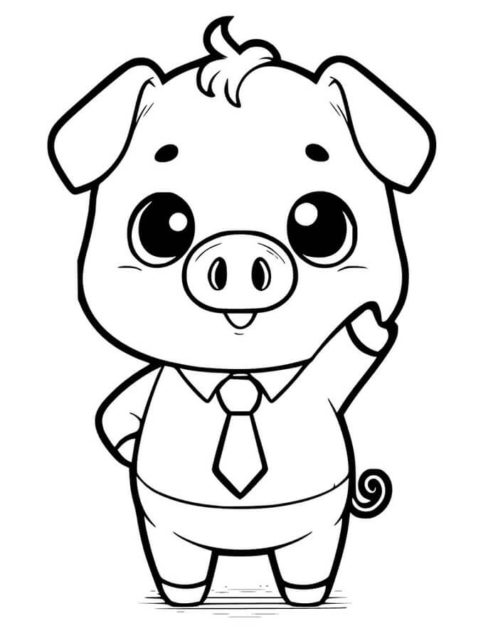 Prasátko pro Děti omalovánka