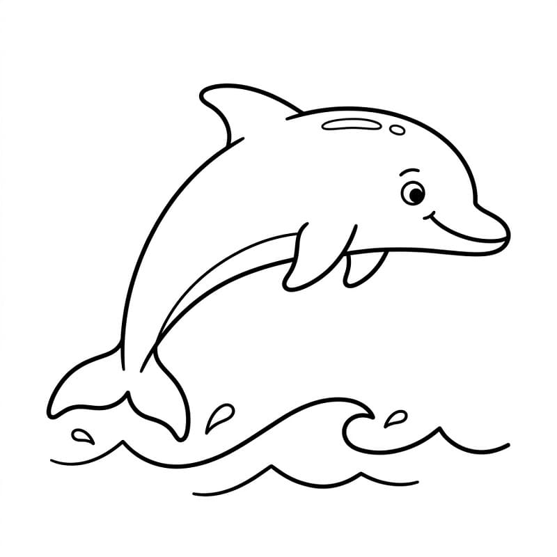 Přátelský Delfín omalovánka