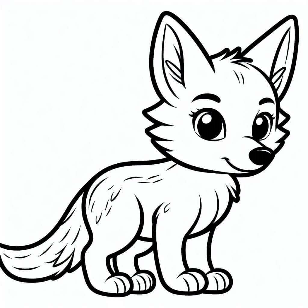 Přátelský Kojot omalovánka
