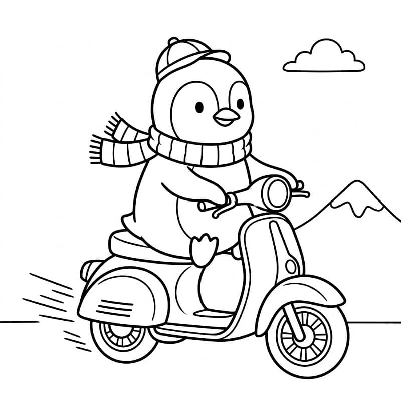 Přátelský Tučňák omalovánka