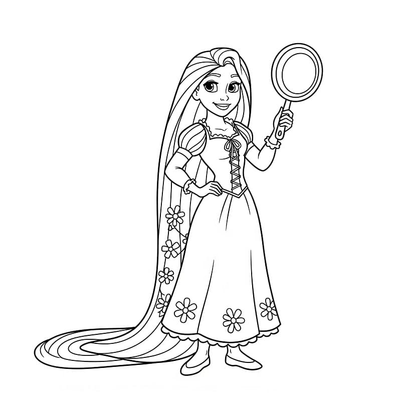 Půvabná princezna Locika omalovánka