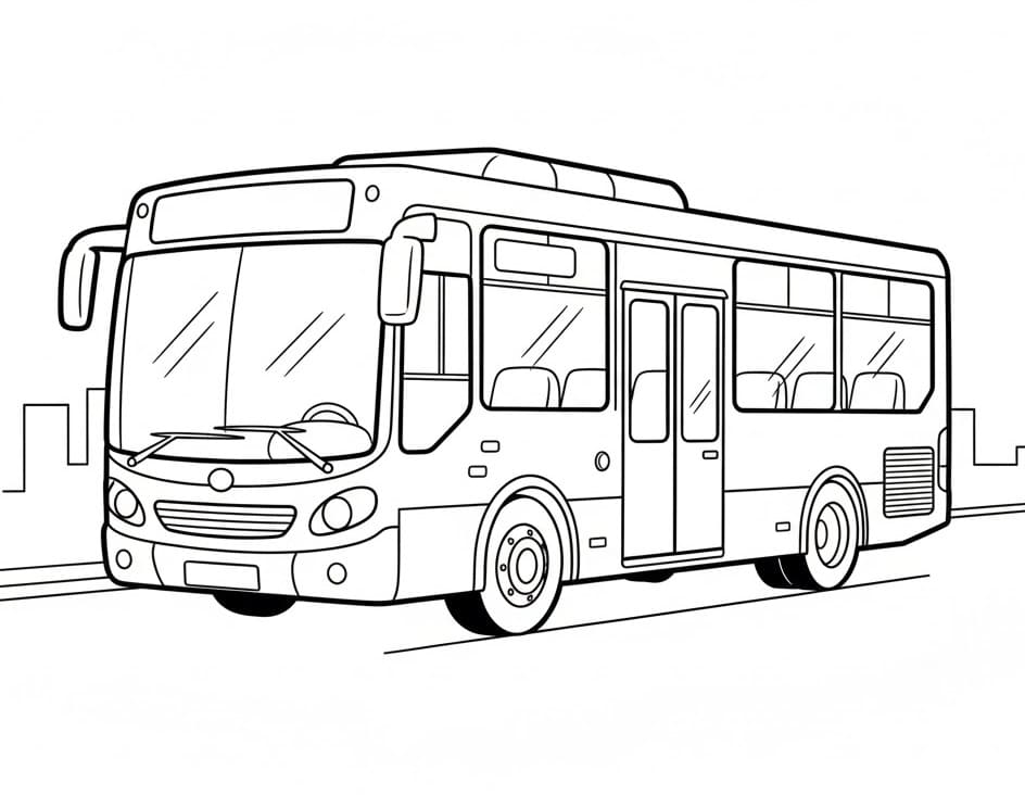 Řídící autobus omalovánka