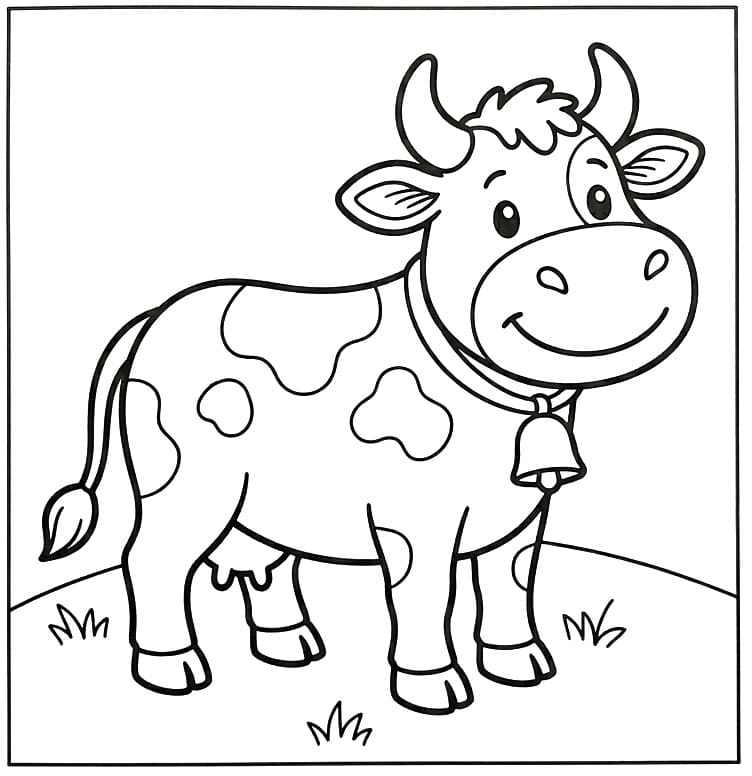 Rozkošná Kráva omalovánka