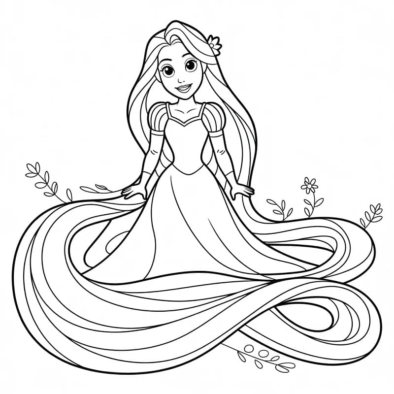 Rozkošná Locika omalovánka