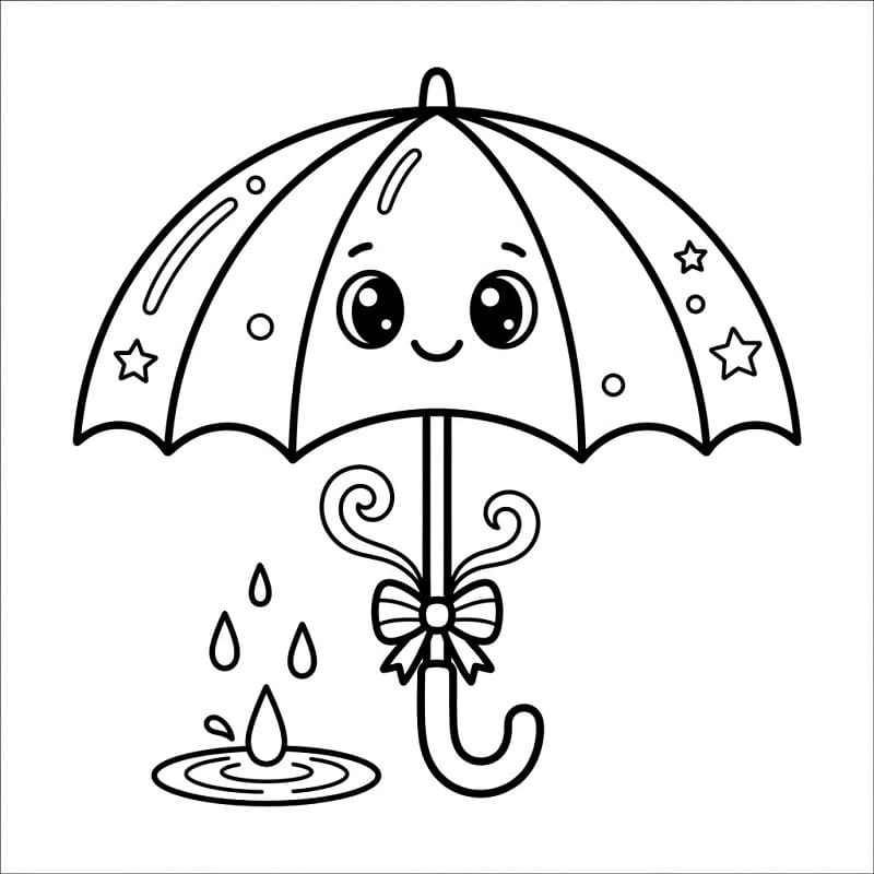 Rozkošný Deštník omalovánka