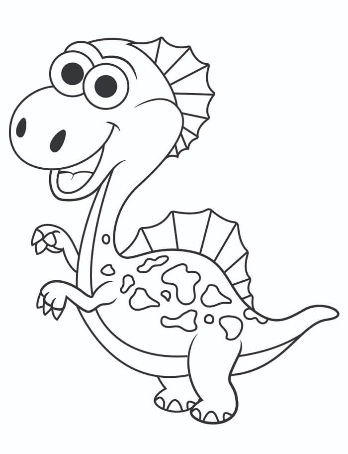 Rozkošný Spinosaurus omalovánka