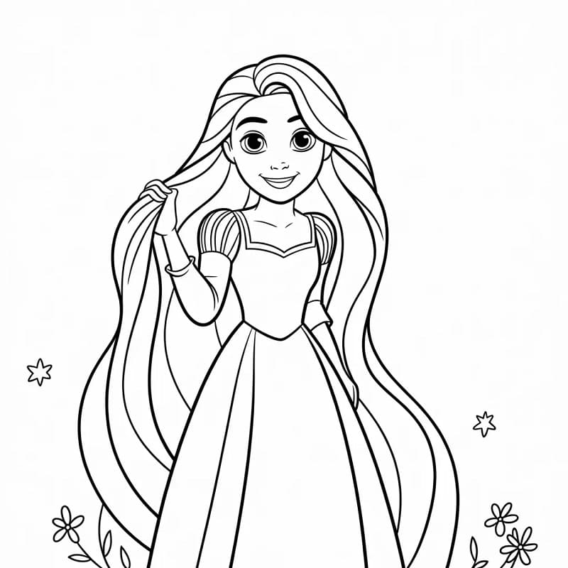 Omalovánky Princezna Locika (Rapunzel)