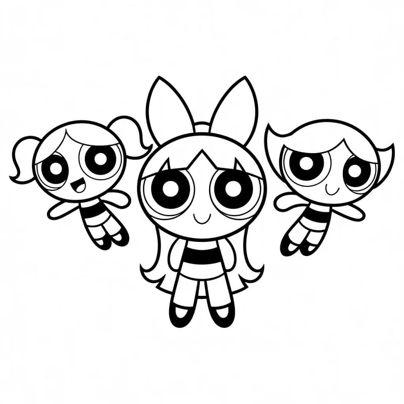 Roztomilé Powerpuff Girls omalovánka