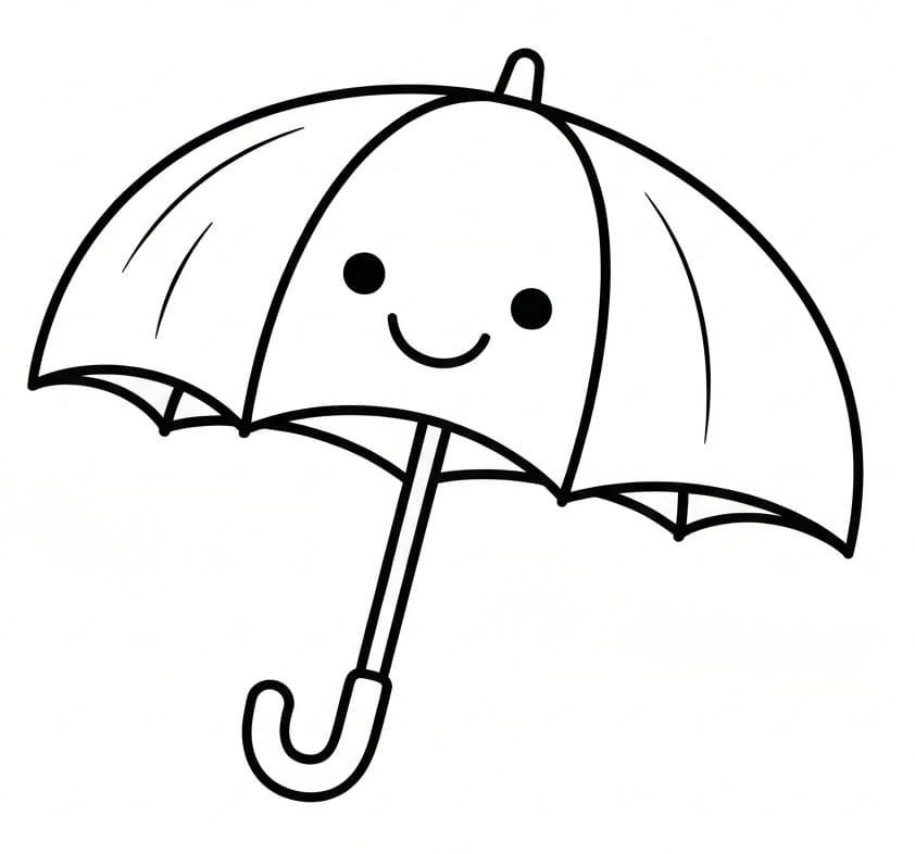 Roztomilý Deštník omalovánka