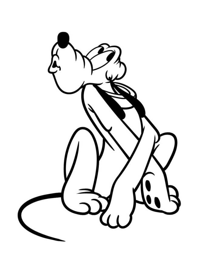 Roztomilý Pluto omalovánka