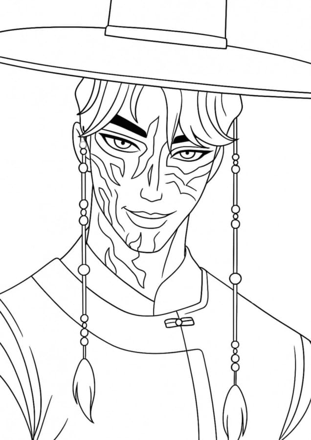 Saja Boys připravení k tisku omalovánka